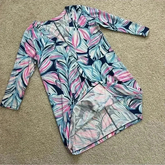 Lilly Pulitzer 3/4 Long Sleeve Amina Multi Neon Print Dress Wm Size Small 29457 - Picture 3 of 15